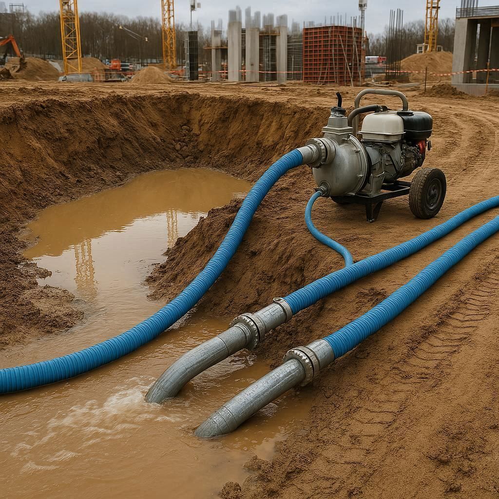 Водопонижение и осушение котлована в Яхроме