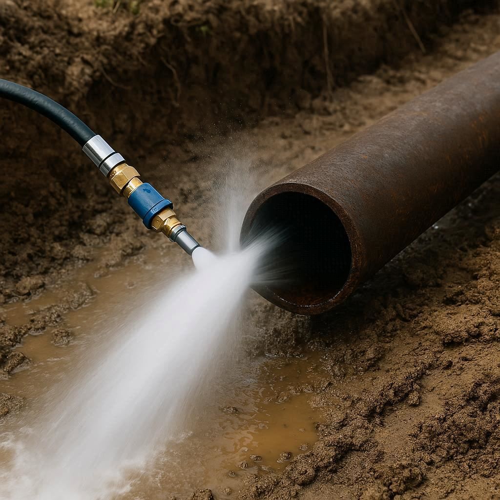 Гидродинамическая прочистка водопроводных труб в Яхроме