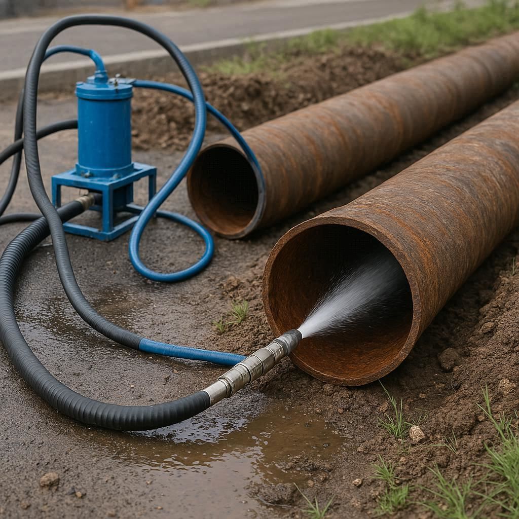 Гидродинамическая прочистка водопроводных труб в Яхроме